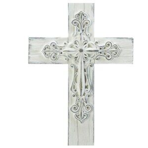 Ornate Whitewashed Cross